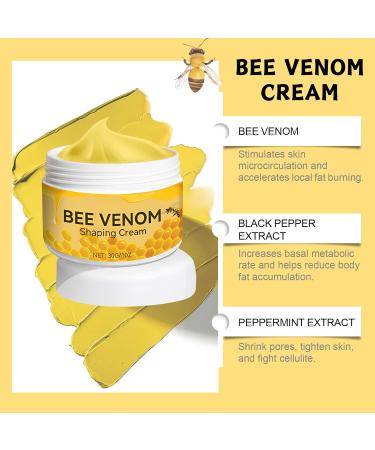 Bee Venom Shaping Cream Bee Venom Cream Bee Venom Anti Cellulite Cream Bee Venom Firming Body Cream for Belly Anti Cellulite Body Cream for Tightening Skin Abdomen Legs Belly Buttocks - Buy Online on GoSupps.com