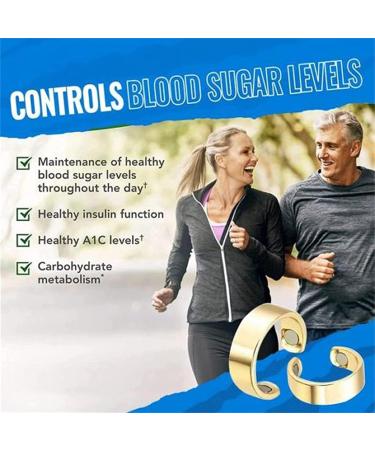 Blood Sugar Controller - Adjustable Copper Magnetic Therapy Ring | Silver Magnet Rings for Energy & Health - Buy Online on GoSupps.com