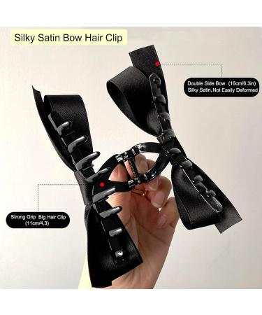Proamate Bow Hair Claw Clip for Women Girls Bow-knot Hair Claw Clips Barrettes for Thick Thin Hair Big Bows Hair Claws Barrette Nonslip Hair Clips for Women (1PC Black) 1PC Black - Buy Online on GoSupps.com