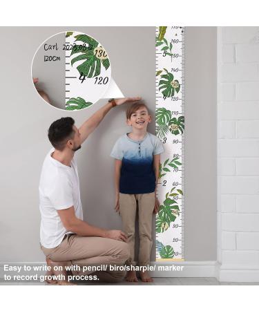 MHJY Kids Height Measure Wall Chart - Tropical Jungle Theme - 7.9'' x 79'' Canvas Growth Chart for Boys and Girls - Buy Online on GoSupps.com