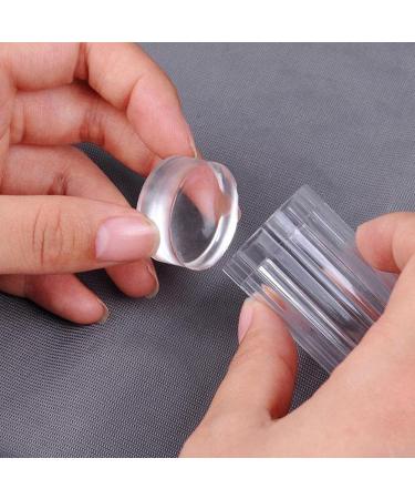 Xiaol Nail Art Stamp Transparent Silicone French Nail Stamp for DIY Nail Decoration (2.3cm) No Shift & Easy to Use - Buy Online on GoSupps.com