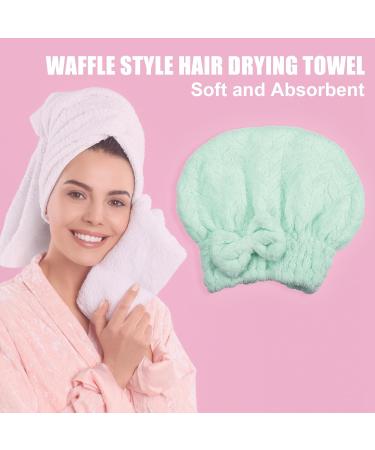 VOCOSTE Diamond Shape Hair Drying Towel - Quick Drying Lightweight & Strong Absorbent Dry Cap for After Bath Hair Care - Green - Buy Online on GoSupps.com