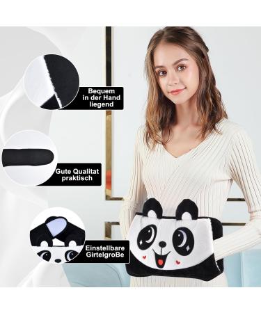 3-in-1 Portable PVC Panda Hot Water Bottle | Soft Waist Cover & Hand Warmer for Pain Relief - Ideal for Kids & Adults - Buy Online on GoSupps.com