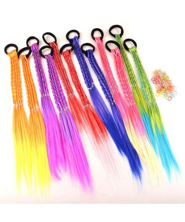 Colorful Hair Accessories for Girls - 12pcs Twist Braid Ponytail Hair Bands Headwear for Women and Kids - Buy Online on GoSupps.com