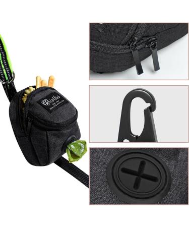 KVBUCC 1pcs Dog Treat Bags With Built-In Poop Bag Dispenser Dog Training Treat Bags Dog Treat Bag Small Bag For Walking Dog Outdoor Training (Black) - Buy Online on GoSupps.com