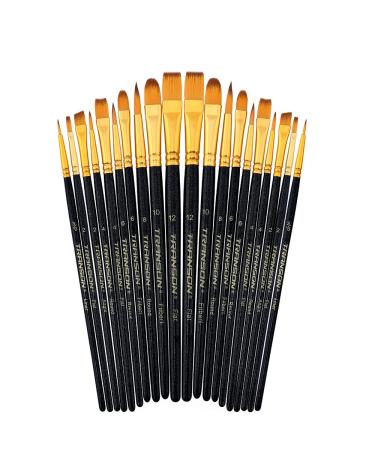 Transon Hog Bristle Filbert Paint Brush Set Long-Handle 6pcs for Oil  Acrylic Art Painting