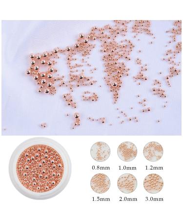 3D Nail Caviar Beads | Metal Mini Nail Ball Studs | Gold/Silver/Rose Gold | DIY Nail Art Decorations - Buy Online on GoSupps.com