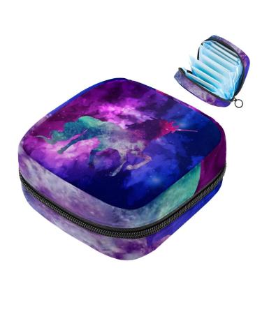 Portable women's binding-up bags menstrual cup bags feminine menstrual insert bag for teenage girls tampons for the first period starry sky unicorn multicolored 06