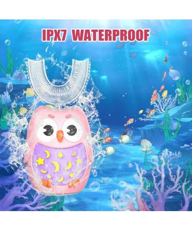 Kids Electric U-Shaped Automatic Toothbrush | 3 Brushing Heads & Cup | IPX7 Waterproof | Best Gift for Kids 2-12 | Pink - Buy Online on GoSupps.com