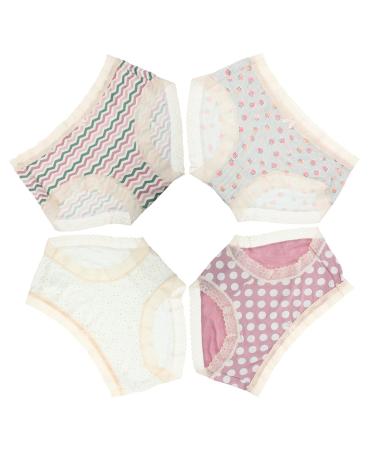 Coolhiya 4 pieces printed breathable slips women briefs women briefs breathable women briefs women print underpants pressure theme slaps female accessory breathable