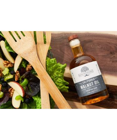 Fresh Vintage Farms Walnut Oil - Cold Pressed California Grown | Ideal for Cooking, Baking, Grilling, Dipping & Salads - Buy Online on GoSupps.com