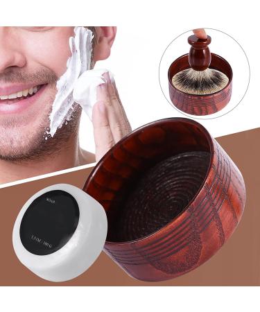 Premium Wooden Soap Bowl & Small Shaving Brush Shell Perfect for Razor Cleaning & Soaking Foam | Ideal Men's Grooming Accessory - Buy Online on GoSupps.com
