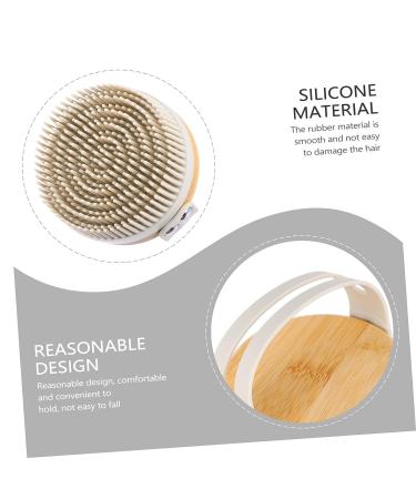 Minkissy Silicone Massage Brush Scalp Scrubber for Babies and Children - Grey | Shower Head Body Scrubber and Shampoo Brush | 8.5X8X7.5CM - Buy Online on GoSupps.com