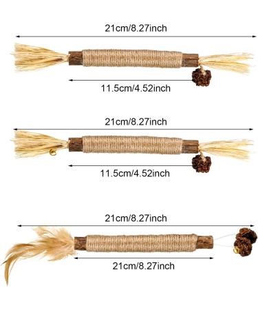 Altcompluser Catnip Sticks for Cats - Dental Care Chewing Toys (3 Pieces) for Tartar & Bad Breath - Healthy Oral Hygiene - Buy Online on GoSupps.com