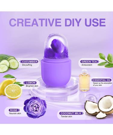 Beauty Ice Roller for Face, Eye & Neck - Enhance Skin Glow, Tighten Pores, & Reduce Wrinkles - Reusable Facial Tool for Acne - Purple - Buy Online on GoSupps.com