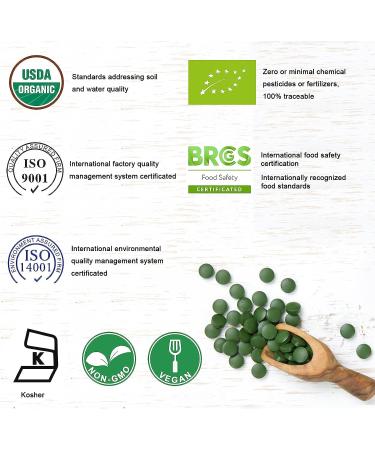 Organic Raw Chlorella Tablets 4.4oz (125g) - Vegan Protein & Vitamin Rich Supplement - Buy Online on GoSupps.com