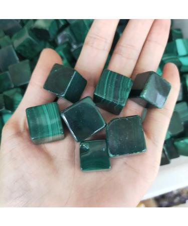 7pcs Beautiful Malachite Tumble Stones Polished Ice Cube StoneStone As Gift Can be Used for ningxiao - Buy Online on GoSupps.com