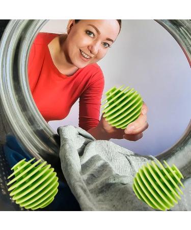 MONEY MONEY Reusable Dryer Balls - Anti-Winding Laundry Dryer Balls - Softener Ball TPR Reusable Laundry Balls Quick Drying Cleaning Soft Washing Balls Green - Buy Online on GoSupps.com