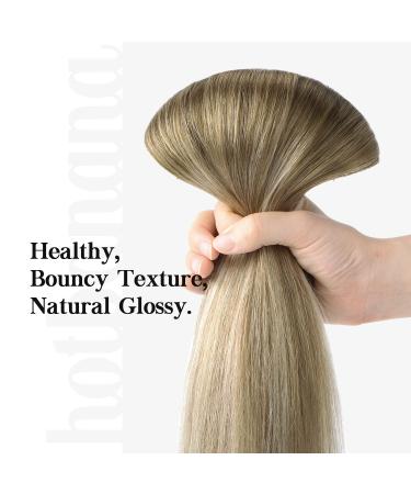 18 Clip in Hair Extensions - Real Human Hair - Walnut Brown to Ash Brown & Bleach Blonde - 120g - Buy Online on GoSupps.com