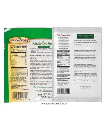 Mrs. Wages Kosher Dill Pickles Quick Process Mix 6.5oz (Pack of 6) - Best Value Pack for Homemade Kosher Dill Pickles - Buy Online on GoSupps.com