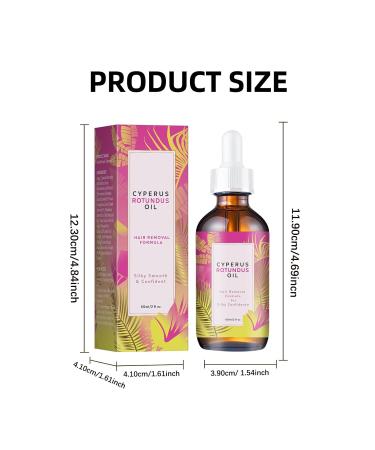 EZBNG 60ML Cyperus Rotundus Oil Natural Cyperus Rotundus Oil for Hair Removal Reduces Unwanted Hair Growth Moisturizing & Soothing CyperusOil for Reducing Body Hair Growth All Skin Types (1) - Buy Online on GoSupps.com