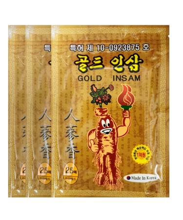 DEAD SKIN Korean Traditional Herbal Patch with Ginseng Power Strips 25 Counts x 3 Packs