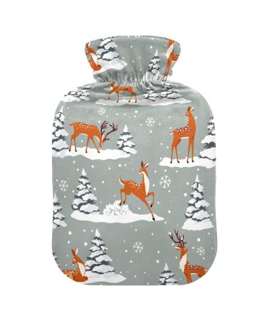 Heat bottle with cartoon brain scoring Christmas motif with reference heat bottles for pain relief water heating pillows feet and bed warmers for period cramps 2 l