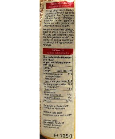 Alnatura Organic Quinoa Puffed - Pack of 6 (6 x 125g) | Nutrient-Rich Superfood for Healthy Snacking | Buy Internationally - Buy Online on GoSupps.com