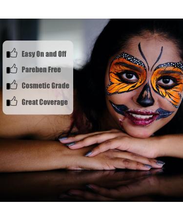 Bowitzki 30g Professional Face Paint Body Paint Water Based Face painting Makeup Safe for Kids and Adults Split Cake Single Color Halloween Christmas (Neon Green) - Buy Online on GoSupps.com