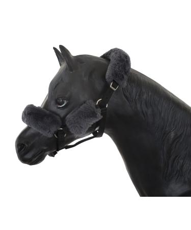 Angel Reitsport Halfter Set (4-piece) including nasal sauce neck protector and 2x cheek covers Set4 Color: 12 lambskin colors for choice anthracite