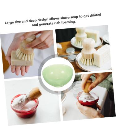 Solustre Men's Shaving Foam Shell - Natural Glass Shaving Cream Bowl Gift Set | 2-Pack 11.5cm x 11.5cm x 5cm | Ideal for Barbers and Home Use - Buy Online on GoSupps.com