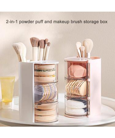 Stylish Clear Makeup Brush and Sponge Storage Easy Access Double Tiered Cosmetic Spacious and Convenient E C - Buy Online on GoSupps.com