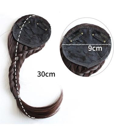 Bangs Hair Clip Synthetic Fishtail Plaited Braided Bangs One Pieces Natural False Hair Bang Front Braids Fringe Clip in Hair Extensions hairpieces for Women Bangs Clip in Hair (Color : Natural Black 1 Natural Black - Buy Online on GoSupps.com