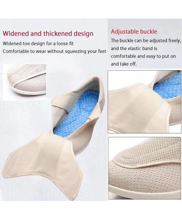 Adjustable Diabetic Edema Shoes for Women Men - Wide Swollen Feet Slipper Walking Shoes for Elderly Arthritis - Size 6.5 C - Buy Online on GoSupps.com