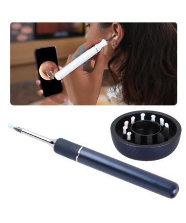 Note 5 Ear Wax Removal Smart Visible Ear Cleaner Ear Cleaner with Camera 10MP HD Ear Wax Removal Kit Rechargeable Ear Camera Otoscope Ear Cleaning Kit for Phone (Blue)