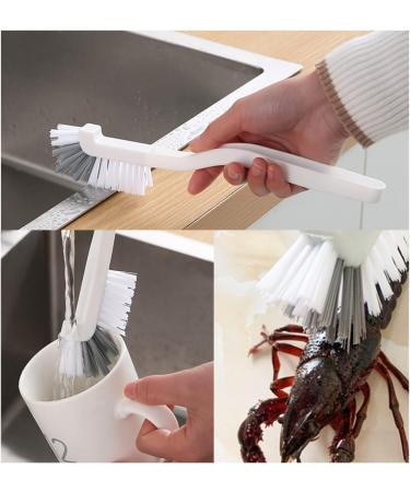 3Pcs Dish Brush Set Kitchen Cleaning Brush Small Corner Scrub Brush with Handle for Cleaning Dishes Kitchen Sink Bathroom Brushes Sliding Door Small Spaces Dishes Household - Buy Online on GoSupps.com