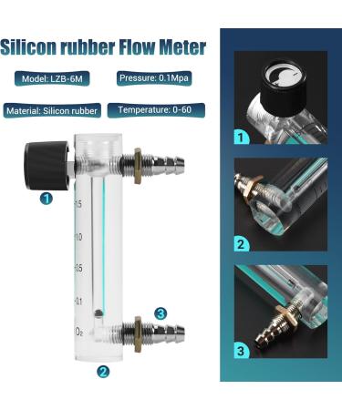 ecaqlin 0.1-1.5LPM 1.5L Oxygen Flow Meter Flowmeter with Control Valve for Oxygen Air Gas - Buy Online on GoSupps.com