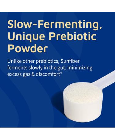 SunFiber Soluble Prebiotic Fiber with Guar Gum - 30 Servings (7.4 oz) | Digestive Wellness Support | Vegan-Friendly - Buy Online on GoSupps.com