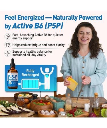 duwhot P5P Vitamin B6 25mg Pyridoxal-5-Phosphate Activated B6 Liquid Drops for Women & Men Energy Support Balance Nervous System Health 2 Fl Oz - Buy Online on GoSupps.com