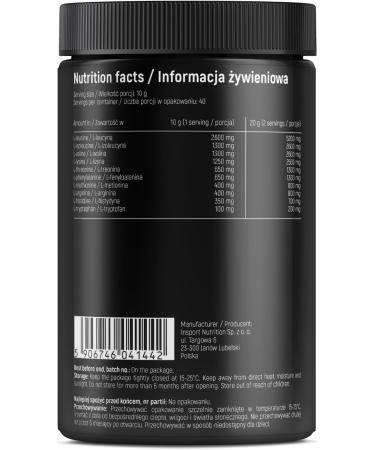 Insport Nutrition EAA Perfect - Premium Amino Acids for Enhanced Performance - 400g Powder - 40 Portions - Energy Drink Flavor - International Shipping Available - Buy Online on GoSupps.com