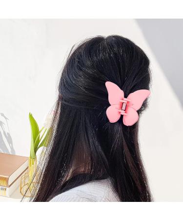 8PCS Butterfly Hair Clips for Women and Girls - Small & Medium 90s Style Claw Clips - Strong Hold for Thick and Thin Hair - 8 Colors - Buy Online on GoSupps.com