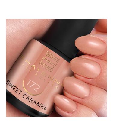 Shayenne Made in Germany Shellac Gel Nail Polish 15 ml for UV LED Lamp 172 Sweet Caramel Beige Gel Nail Polish for UV Nail Lamp LED Nail Polish Gel Polish Nail Gel