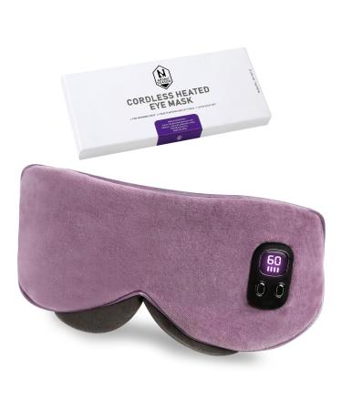 Aroma Season Heated Eye Mask Cordless and Washable Warm Eye Compress for Dry Eyes Styes MGD Blepharitis Chalazion Gift for Men Women (Wisteria)