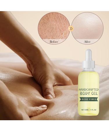 Handcrafted Rose Body Oil Rosehip Oil for Face Rose Essential Oil Body Moisturiser Body Oil for Dry Skin Hydrating & Nourishing Skin Anti Wrinkles & Fine Lines Relaxation Natural - Buy Online on GoSupps.com