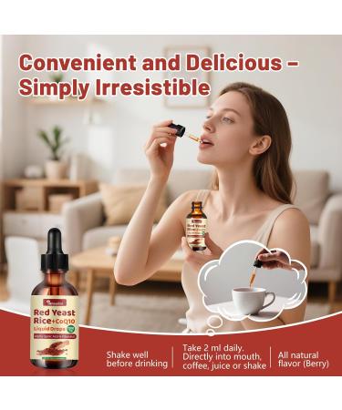 llEltruiom Liposomal Red Yeast Rice with Coq10 Drops - 1200mg Organic Red Rice Yeast Extract for Cholesterol Supplement - Citrinin Free Coenzyme Q10 for Antioxidant - 2 Fl Oz Sugar Free - Buy Online on GoSupps.com