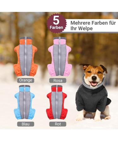 Premium Waterproof Dog Jacket - Fleece Lined Winter Coat for XL Dogs | Warm Autumn Clothing in Blue - Buy Online on GoSupps.com
