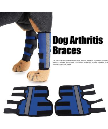 EVTSCAN 1 Pair Supportive Dog Leg Braces Reflective Designed Dog Front Leg Protector for Injury/Sprains/Instability/Anthritis(M-Blue) M Blue - Buy Online on GoSupps.com