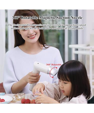 Foldable Hair Dryer Cordless Hair Dryer w/Cold/Hot Air Portable Rechargeable Wireless Blow Dryer for Children Pets Travel Home Art Painting Green - Buy Online on GoSupps.com