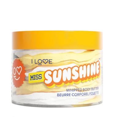 I LOVE Cosmetics Miss Sunshine Whipped Body Butter - Body Moisturizer for Women - Shea and Cocoa Butter Avocado Oil - Vanilla Caramel Scent - 8.5 oz