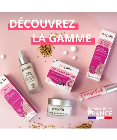 PROPOLIA - Organic - Rich anti-aging cream - Hydration Anti-wrinkle Firmness - Pollen Hyaluronic acid & Plum oil - For all skin types - Made in France - 50 ml - Buy Online on GoSupps.com
